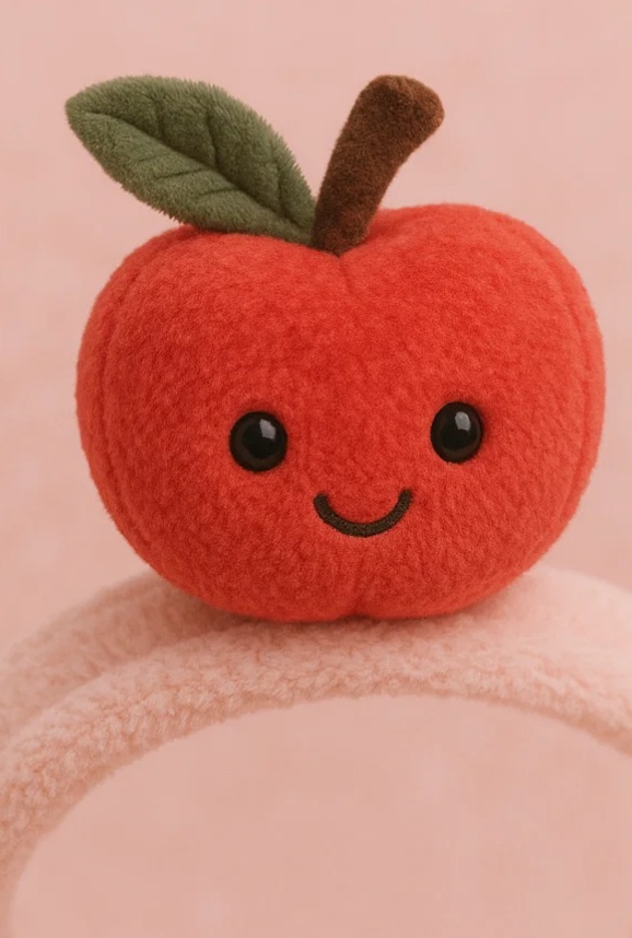 Adorable Apple Baby Headband with Cute Red Design