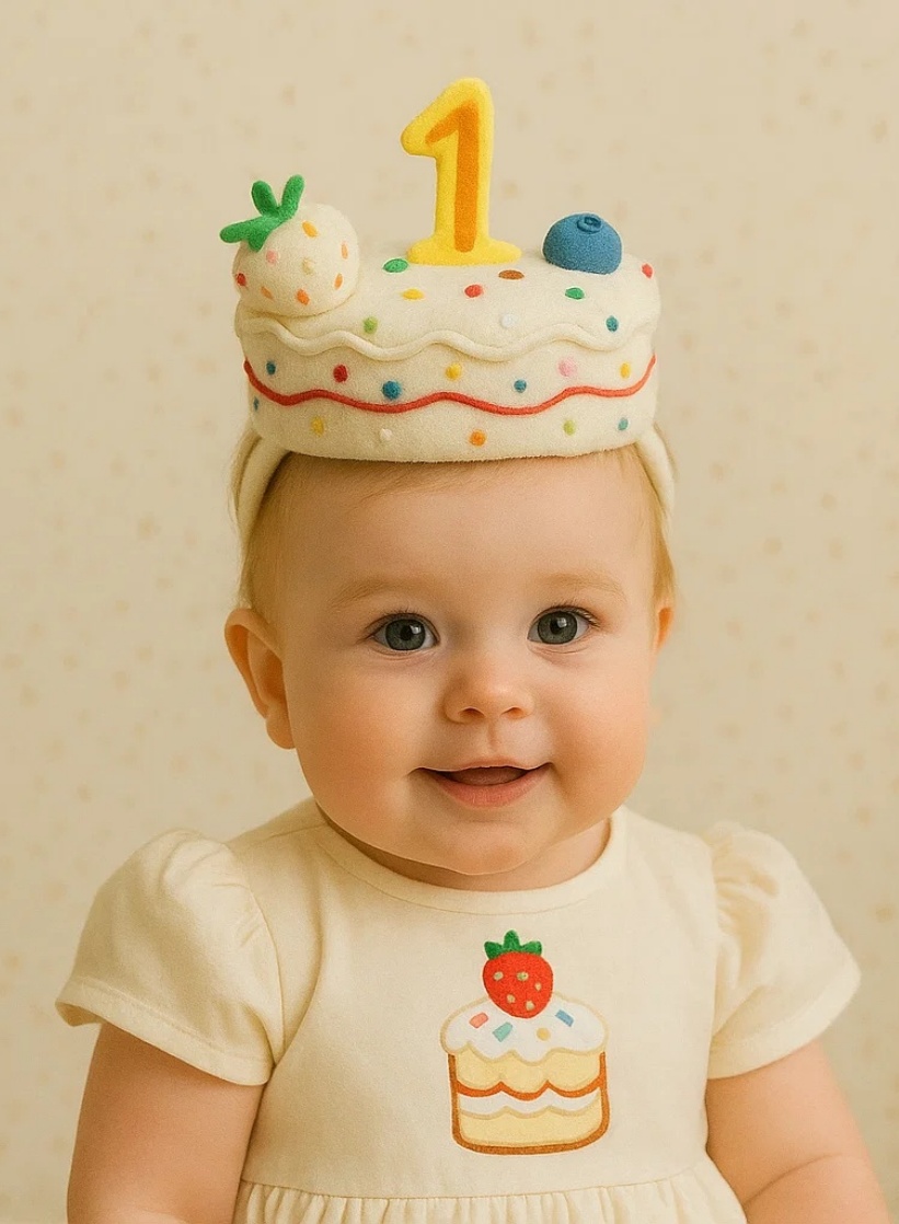 Berry Sprinkle Birthday Headband for Babies