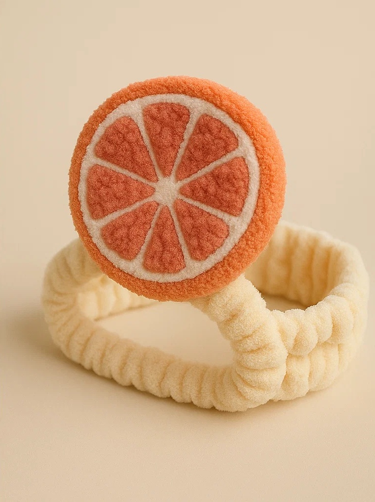 Grapefruit Baby Headband – Soft and Vibrant Fruit Style for Infants