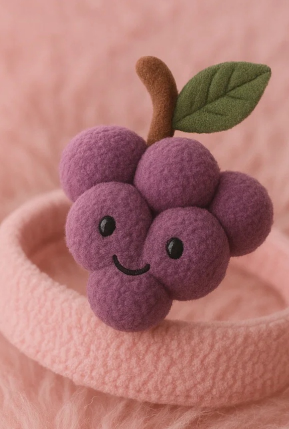 Adorável e quente faixa de cabelo de brinquedo de pelúcia para bebês (Uva)