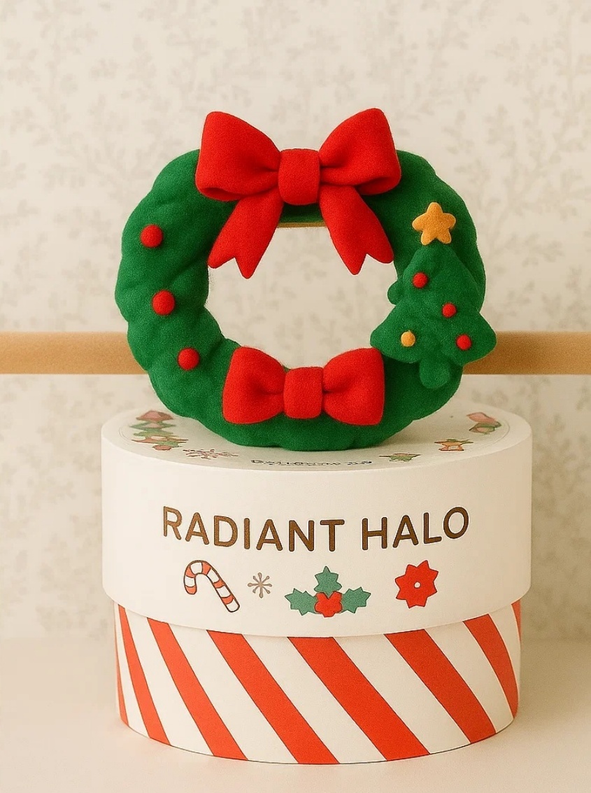 Festive Snowman & Gingerbread Wreath Headband