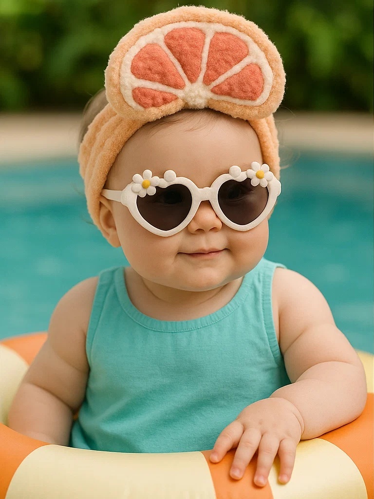 Sliced Grapefruit Infant Headband – Plush 3D Fruit Accessory for Toddlers