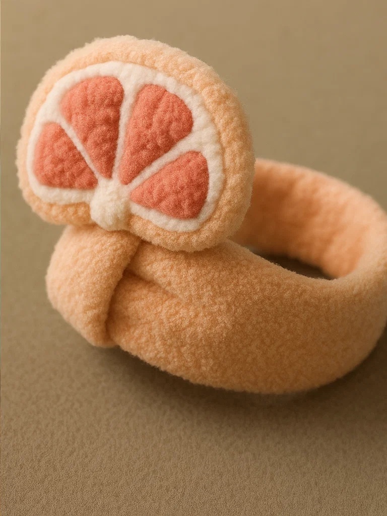 Sliced Grapefruit Infant Headband – Plush 3D Fruit Accessory for Toddlers