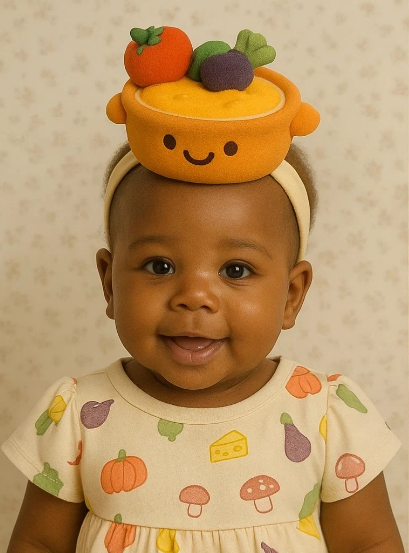 Charming Kitchen-Themed Plush Headband for Cozy Moments
