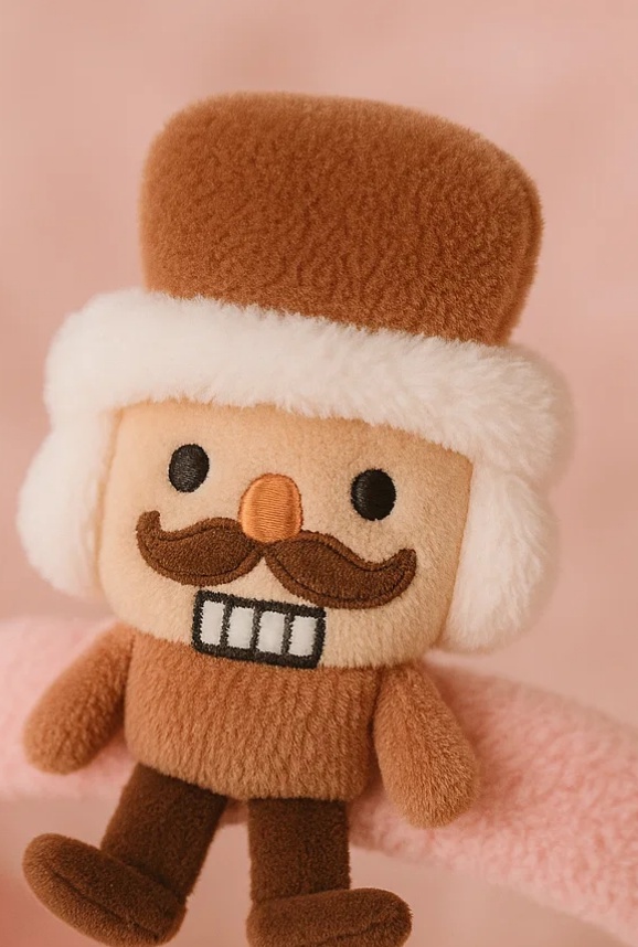 Nutcracker Plush Baby Headband – Soft Fleece Christmas Infant Hair Accessory