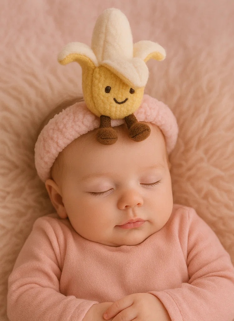 Adorable Banana Plush Baby Headband for Infants