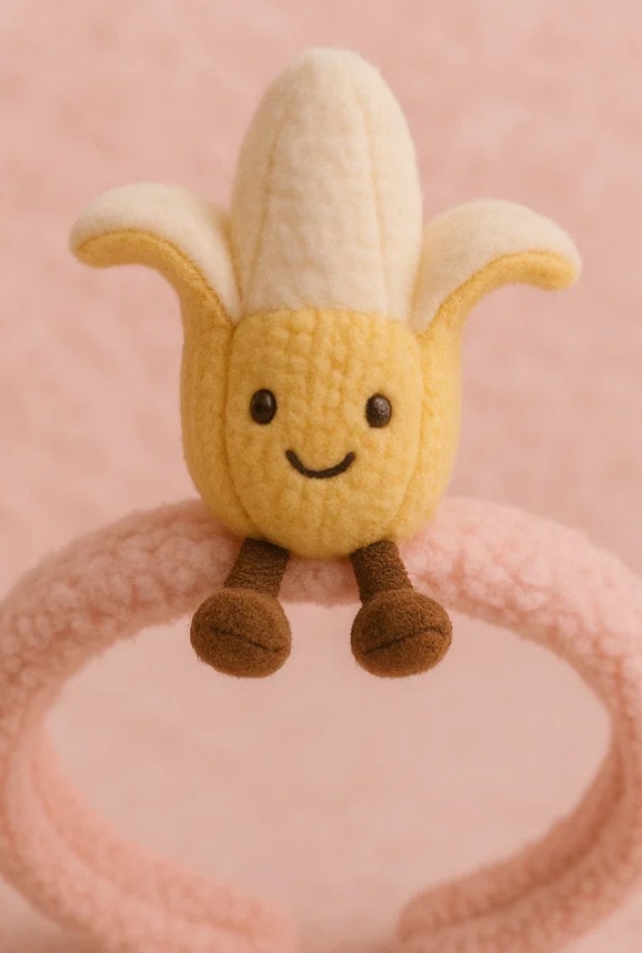 Adorable Banana Plush Baby Headband for Infants