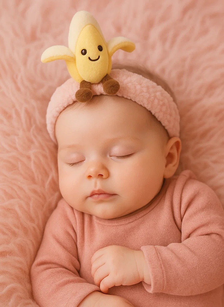 Charming Banana Plush Baby Headband for Your Little One