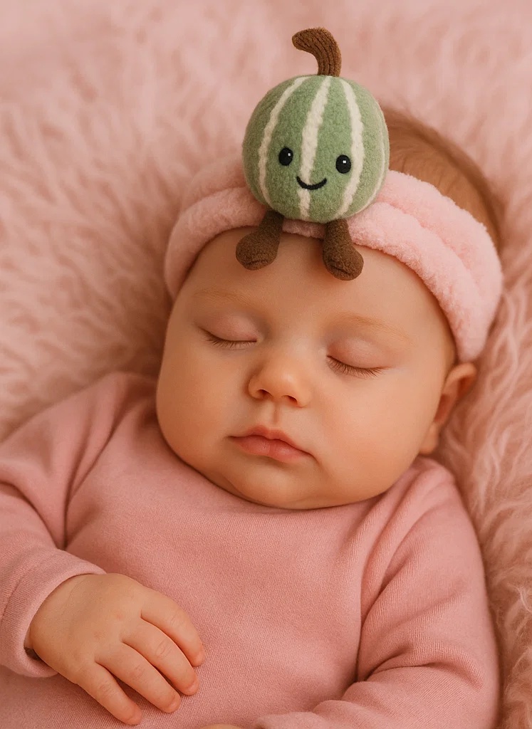Smiling Watermelon Plush Headband for Your Little Baby