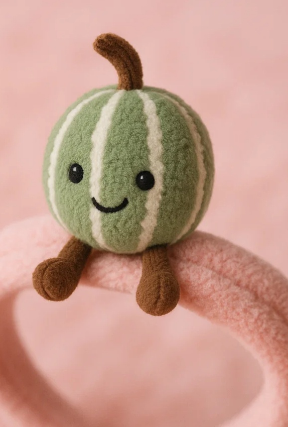 Smiling Watermelon Plush Headband for Your Little Baby