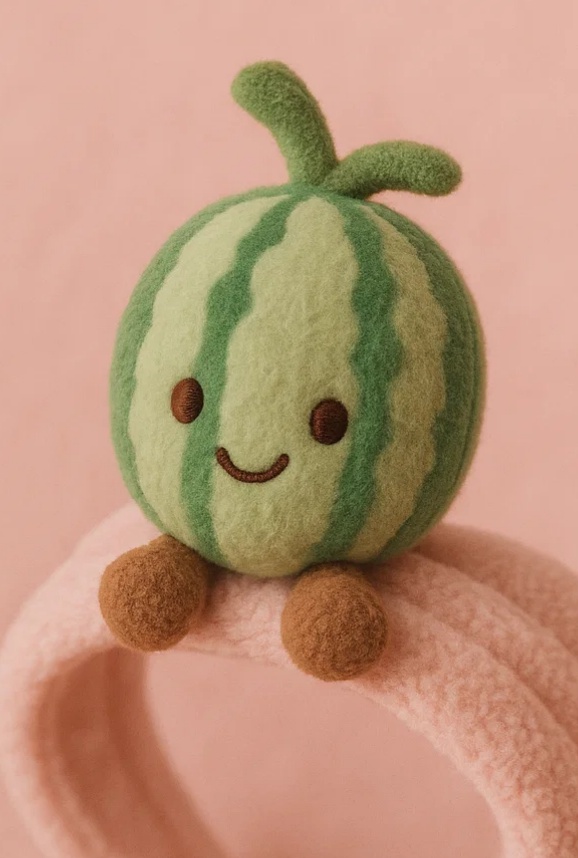 Cute Watermelon Plush Baby Headband with Fun Detail