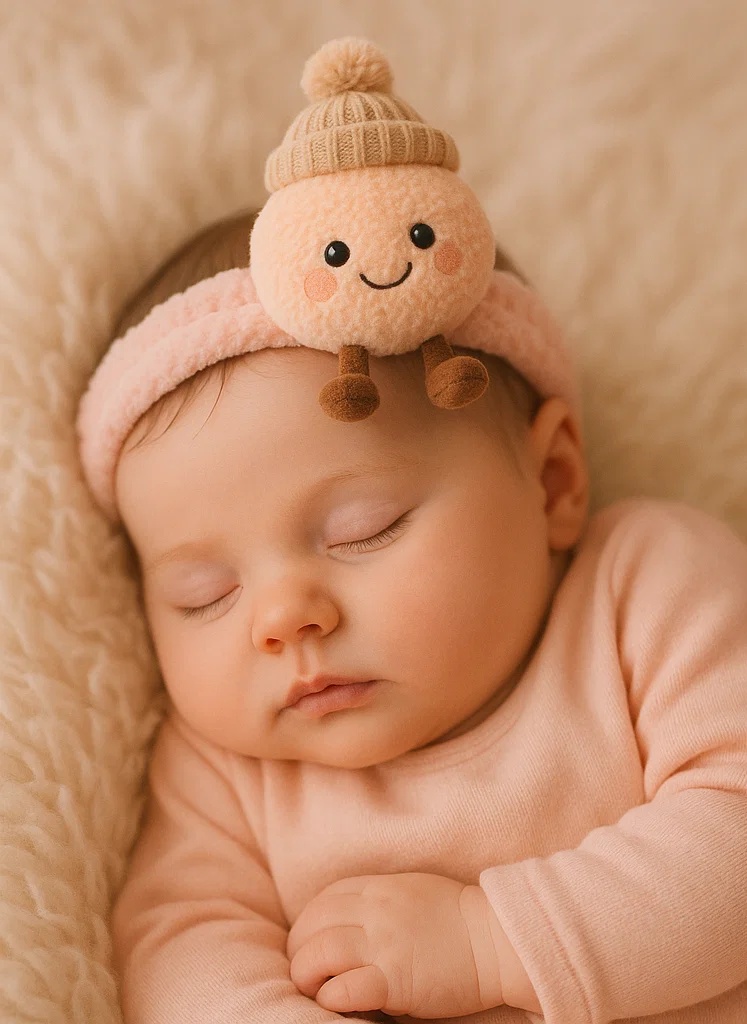 Sweet Baby Headband with Watermelon Plush and a Smile