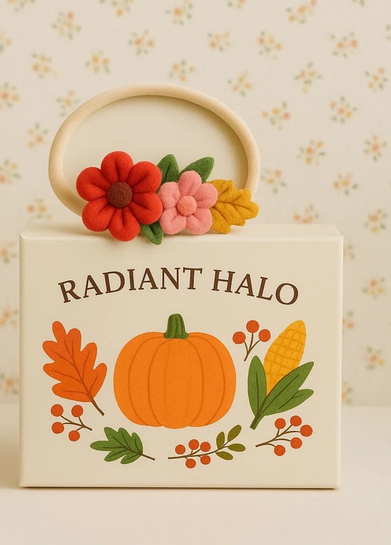 Bandeau bébé fleurs & maïs d’automne – Radiant Halo