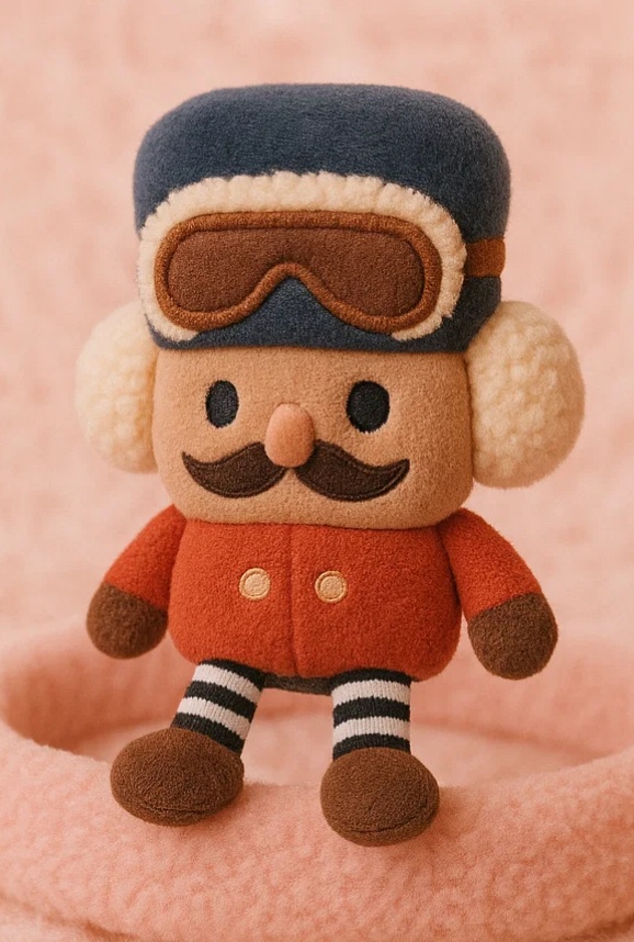 Pilot Nutcracker Plush Baby Headband – Cozy Winter Infant Hairband