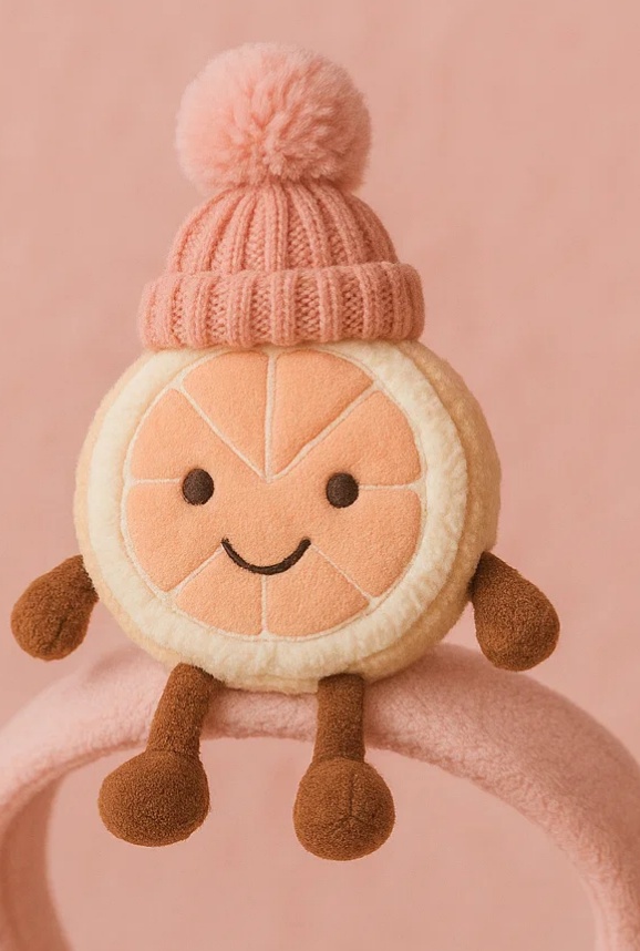 Charmant bandeau pour bébé avec bonnet à pompon pour l'hiver