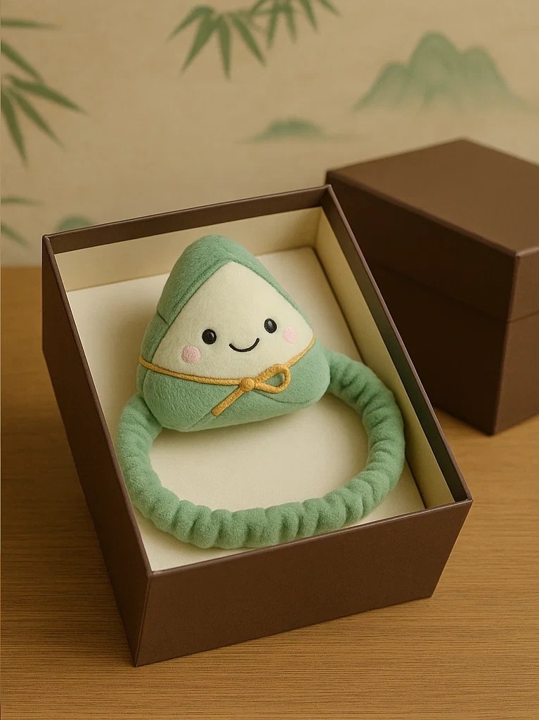 赤ちゃんのちまき風ヘッドバンド – かわいい柔らかい祭り用髪飾り
