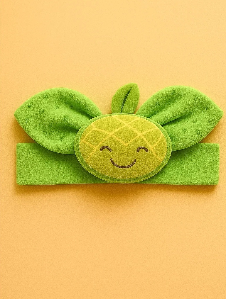 Honeydew Melon Baby Headband – Plush Fruit Slice Design for Newborns