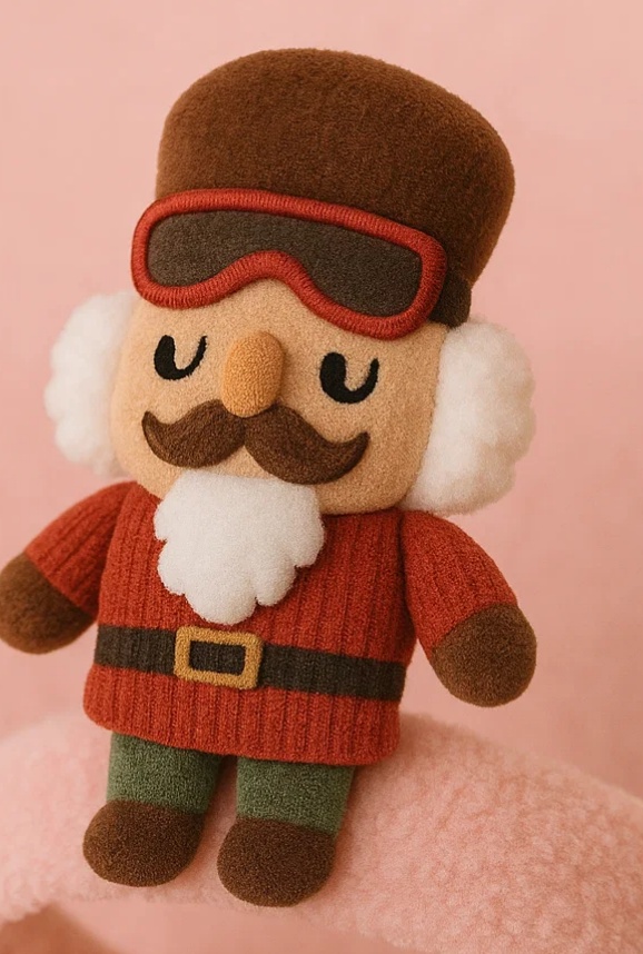 Santa Nutcracker Plush Baby Headband – Holiday Fleece Infant Accessory