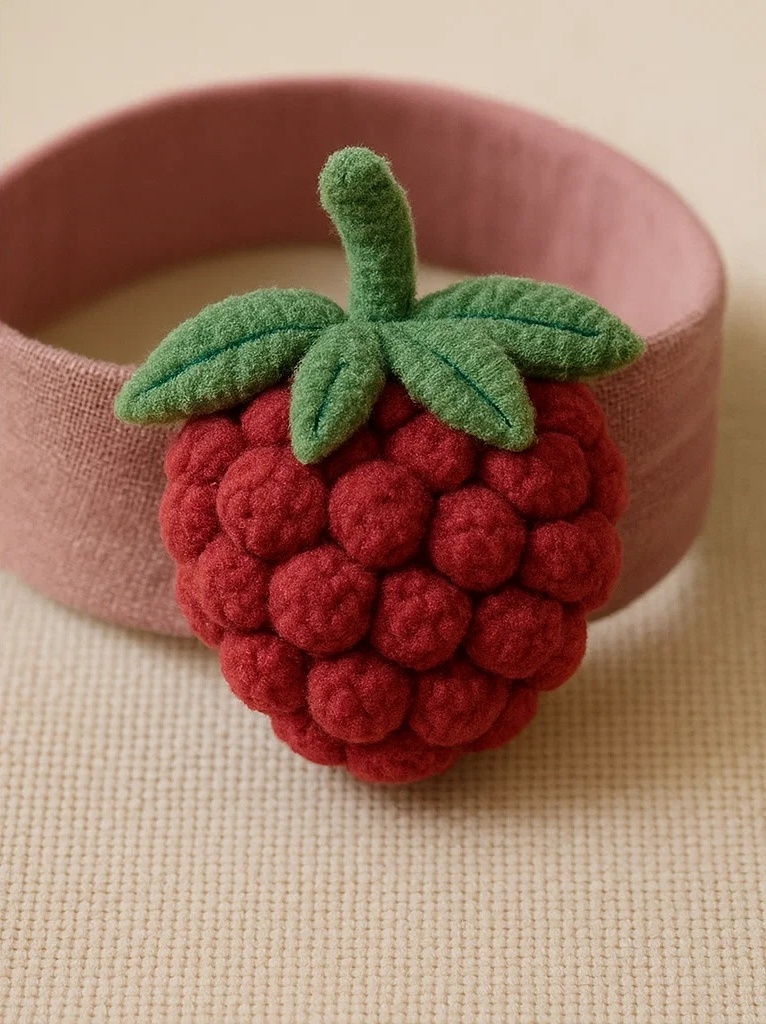 Bandeau bébé framboise violet – Accessoire fruité doux et confortable