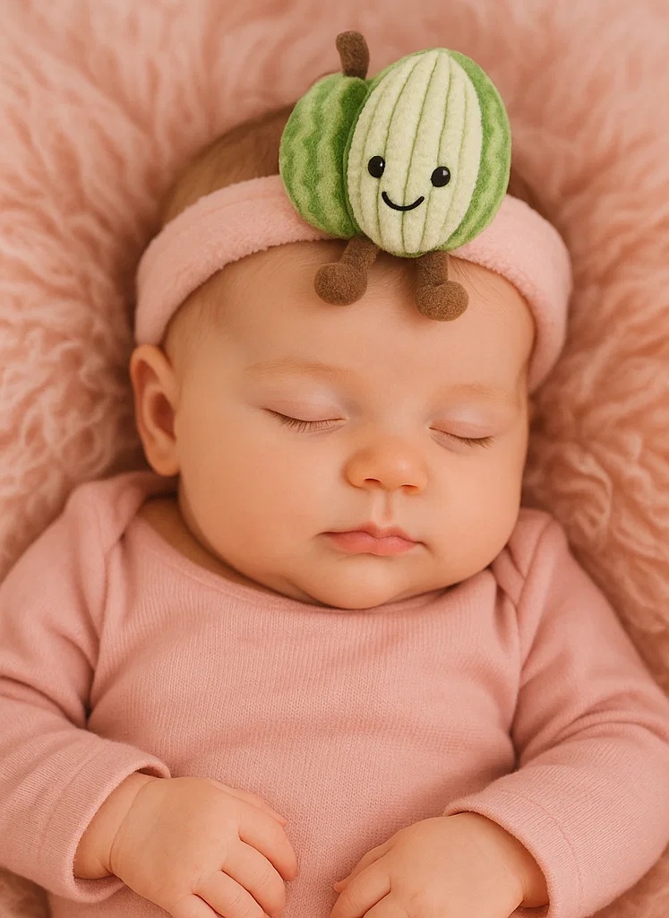 Niedliches Baby-Haarband mit Pompom für den Winterspaß