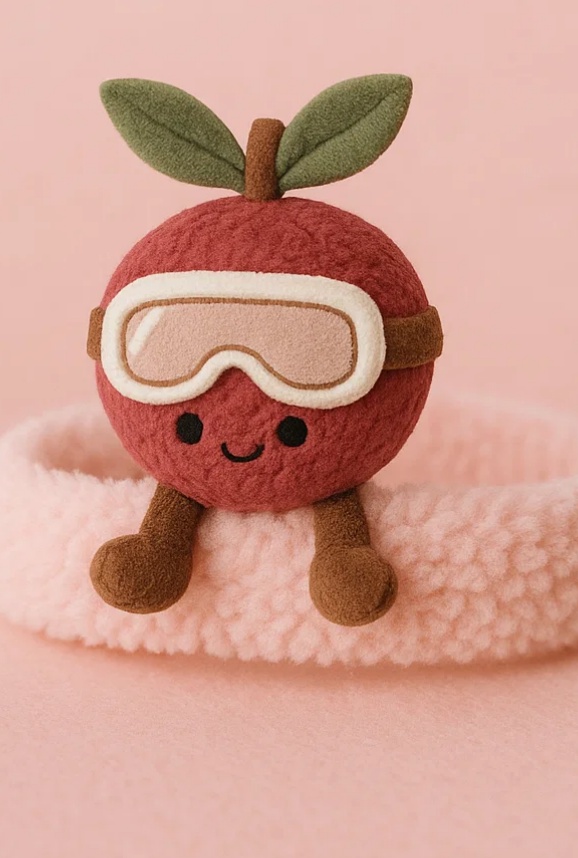 Adorável Tiara de Bebê com Óculos de Esqui e Pom Pom