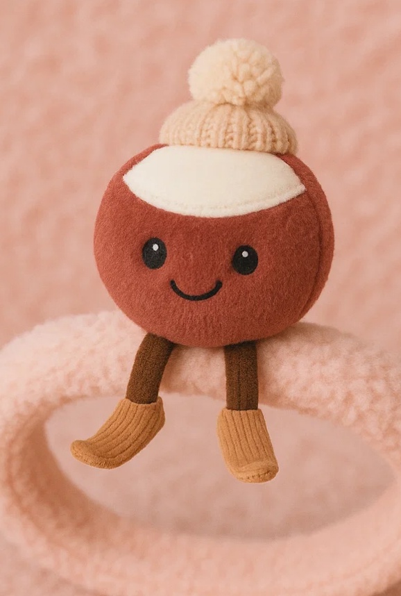 Diadema Adorabilă pentru Bebeluși cu Pompom și Căciulă Caldă