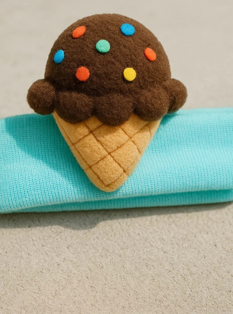 チョコレートアイスクリームベビーヘッドバンド（カラフルスプリンクル付き）