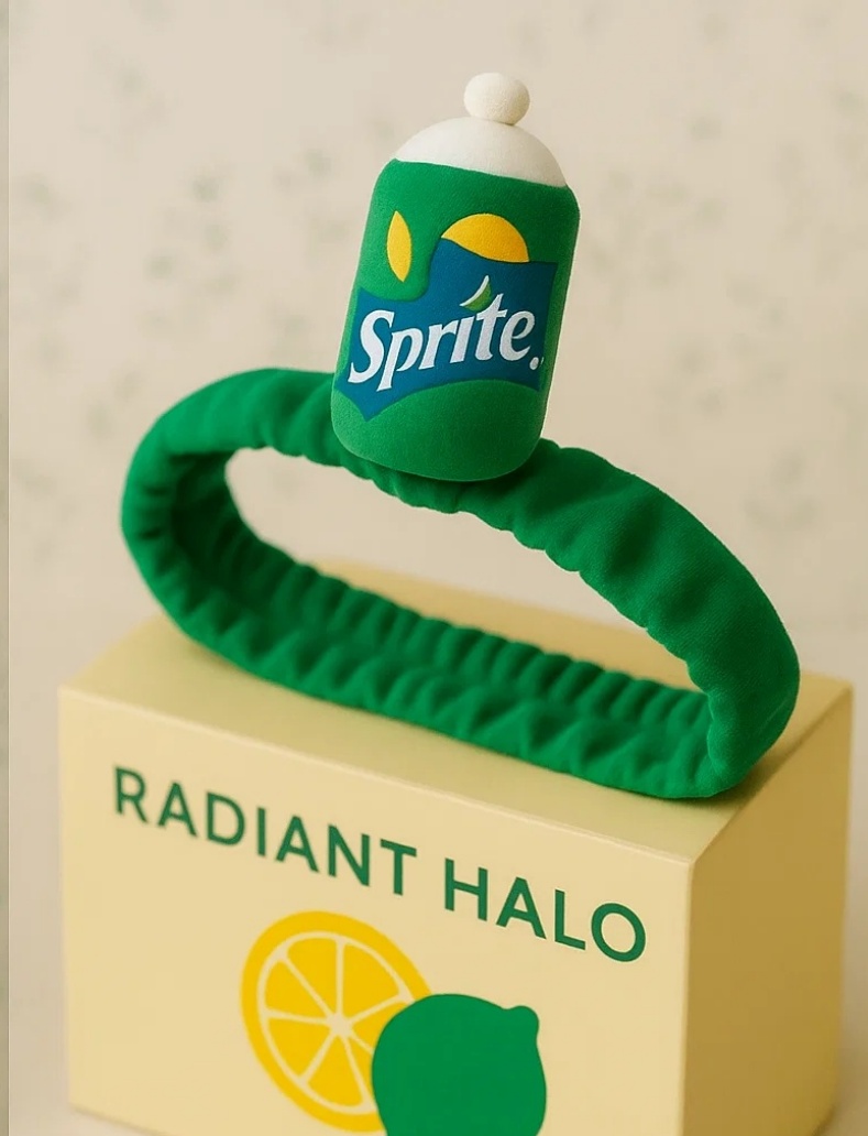 Plush Lemon-Lime Soda Baby Headband – Cute Toy-Inspired Design