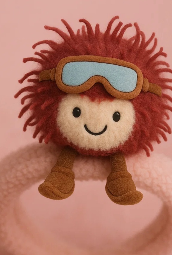 Baby Headband with Plush Toy and Ski Goggles - A Perfect Winter Accessory