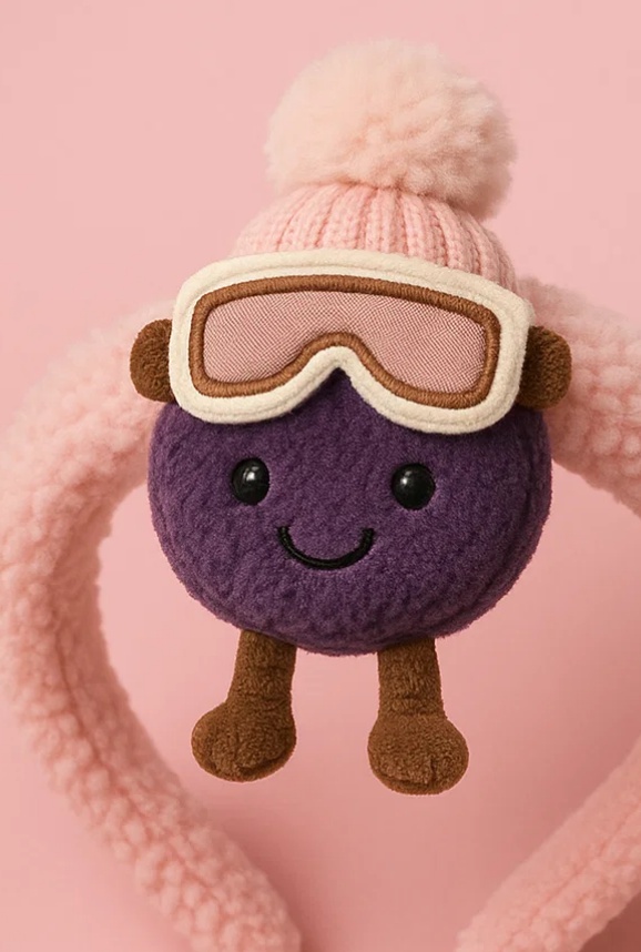 Baby Headband with Plush Toy and Ski Goggles - Unique and Fun Design