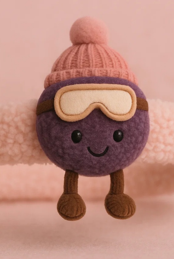 Niedliches Baby-Plüsch-Stirnband mit Wintermütze und Skibrille