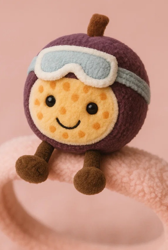 Cinta de felpa para bebé con diseño de fruta y gafas suaves
