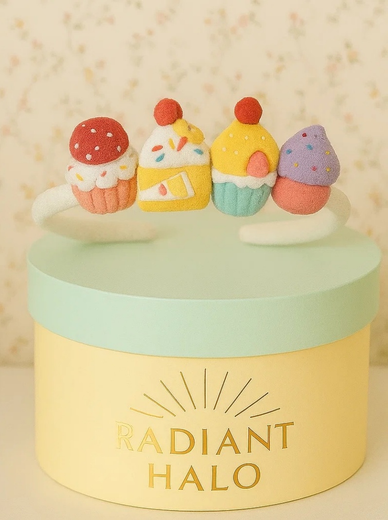 Pastel Bakery Baby Headband – Colorful Cake Collection Design