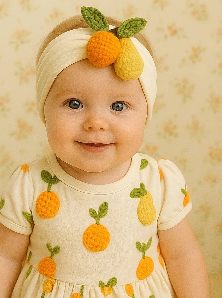 Bandeau de tête en fruits pour bébé
