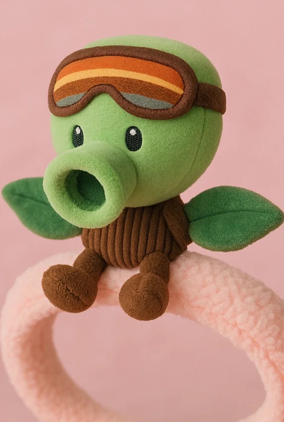 Bandeau pour bébé avec peluche de cochon volant