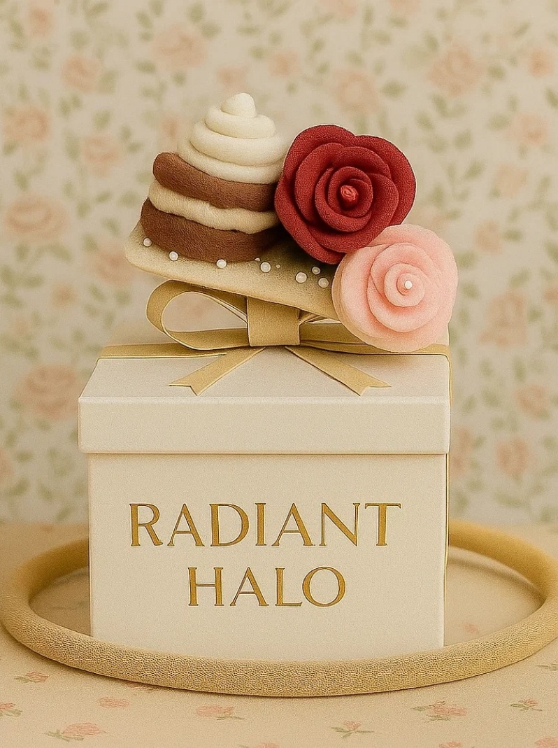Schoko-Rosen Geburtstags-Stirnband – Handgemachte Baby-Torte Accessoire