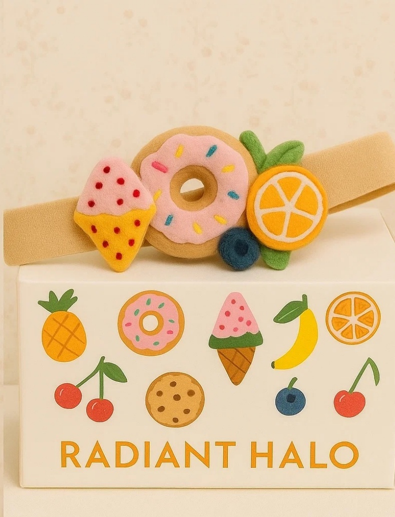 Eiscreme und Donut Baby Haarband mit Obst