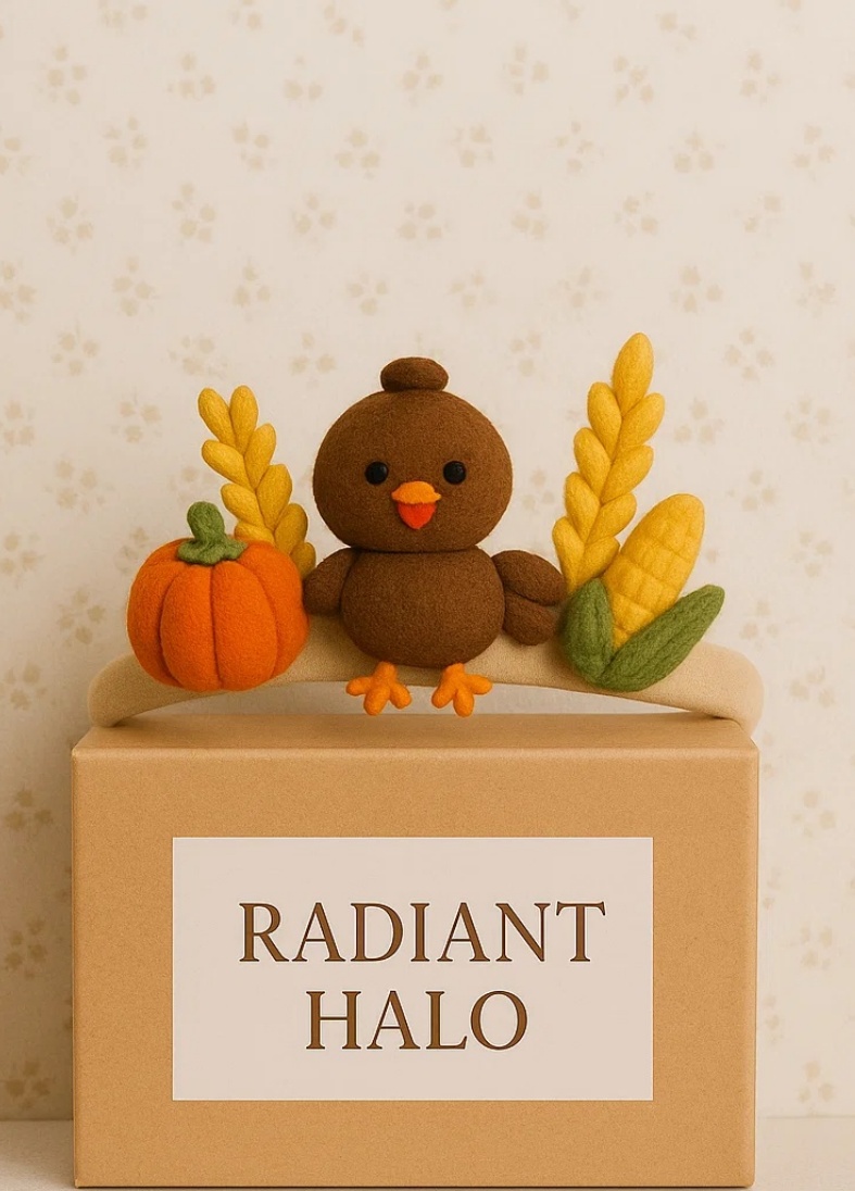 Baby-Stirnband Erntedank – Weiches Herbstdesign aus Filz