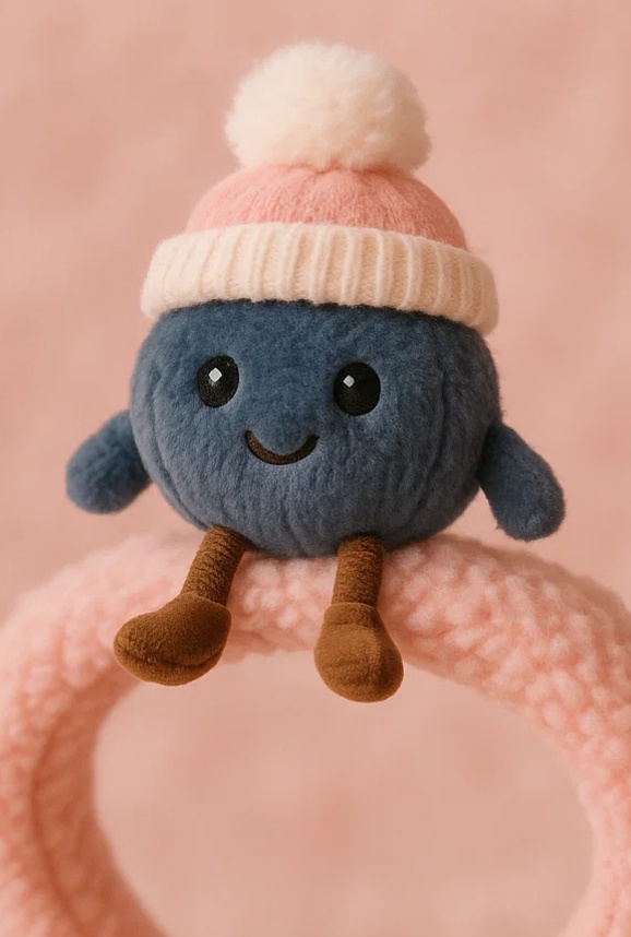 Bandeau en peluche doux et adorable pour bébé en hiver