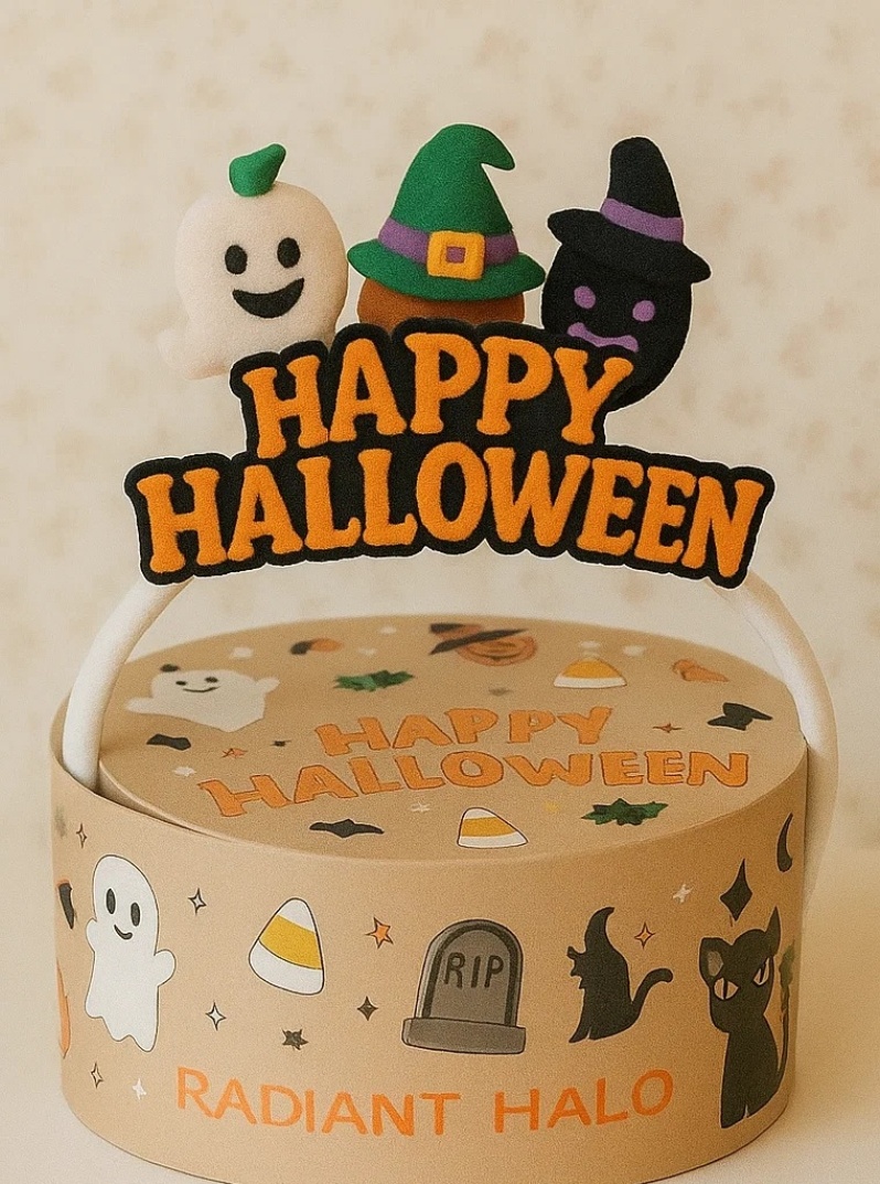 Bandeau bébé Halloween avec citrouille, fantôme et chapeau de sorcière – Accessoire mignon