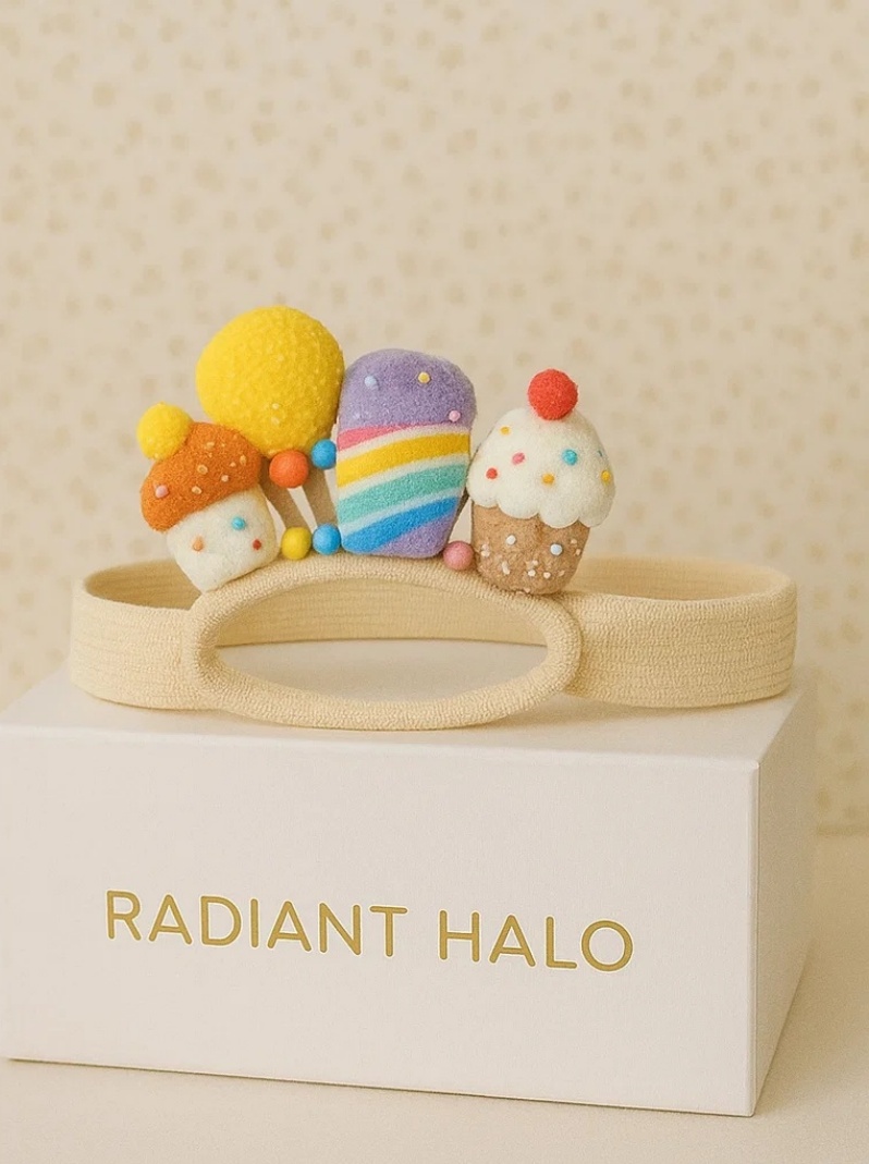Dětská Čelenka Radiant Halo s Duha a Košíčky