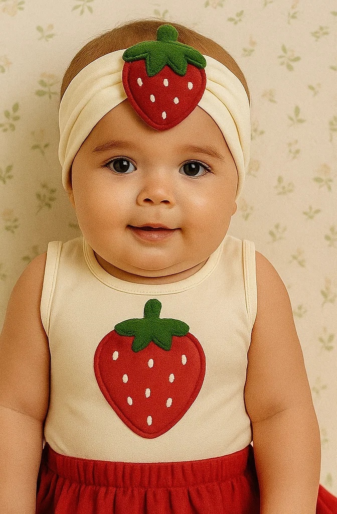 Adorable Strawberry Baby Headband for Little Girls