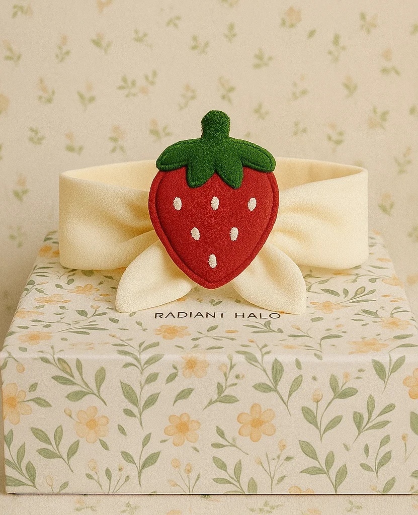 Adorable Strawberry Baby Headband for Little Girls