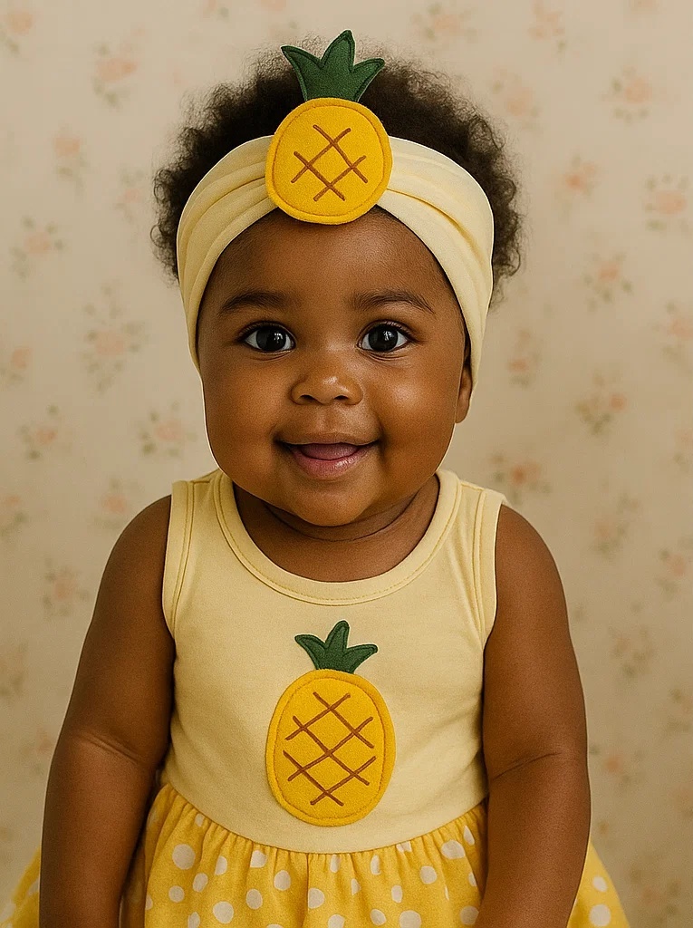 Vibrant Pineapple Baby Headband for Toddlers