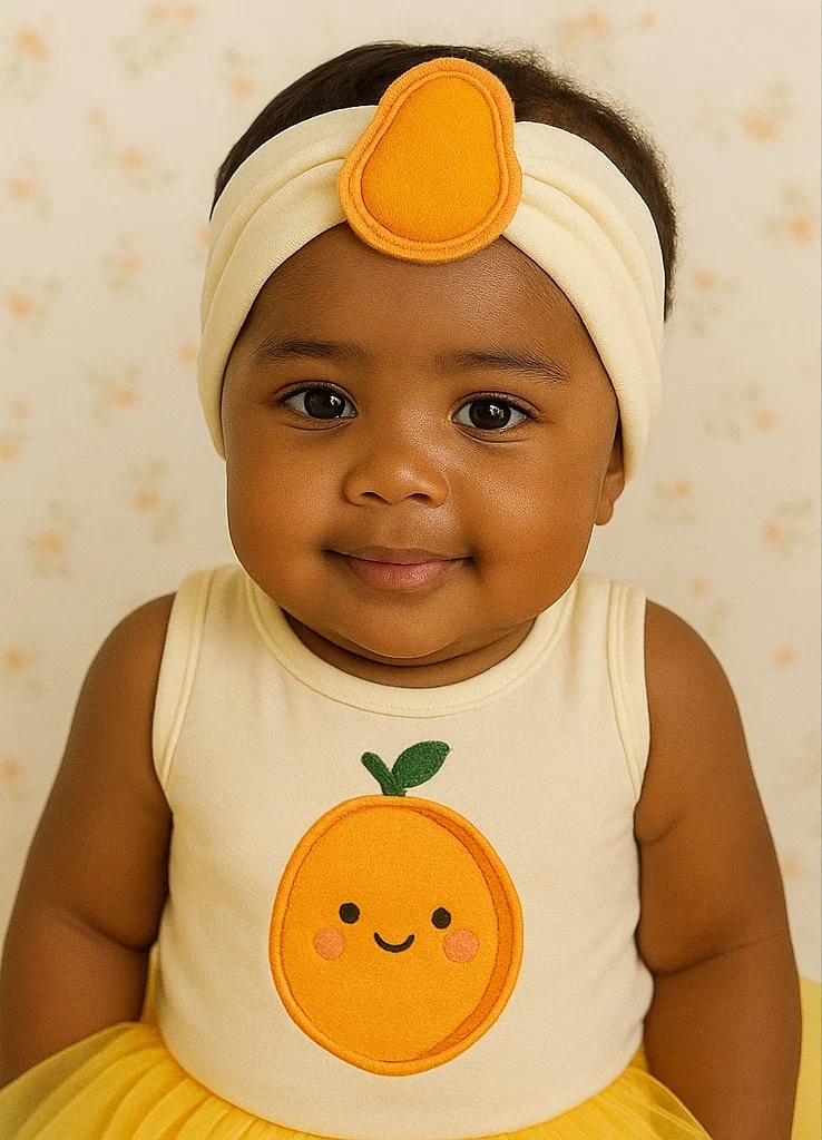Sweet Orange Baby Headband for Little Ones