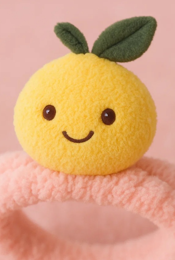 Orange Plush Toy Baby Headband - Soft and Adorable Plush Headband with Cute Orange Design for Babies
