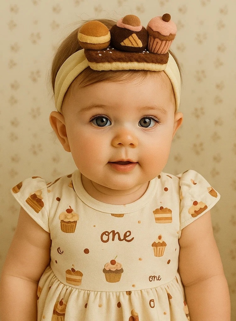 Triple Treats Dessert Plush Baby Headband