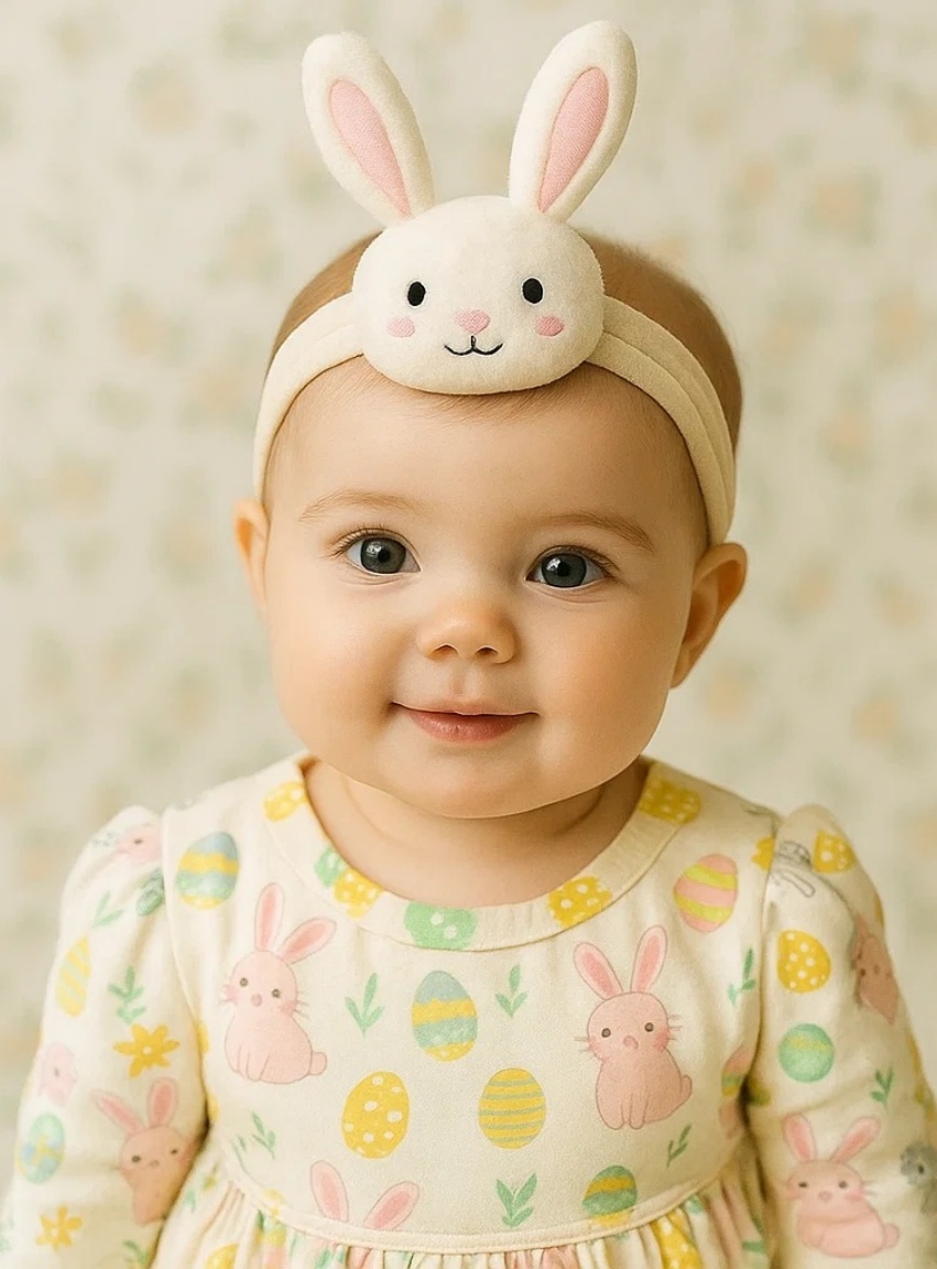 Easter Bunny Baby Headband – Soft Comfort Fit