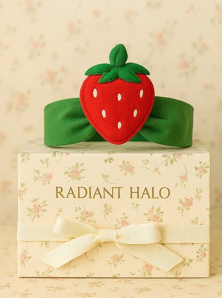 Green Strawberry Baby Headband