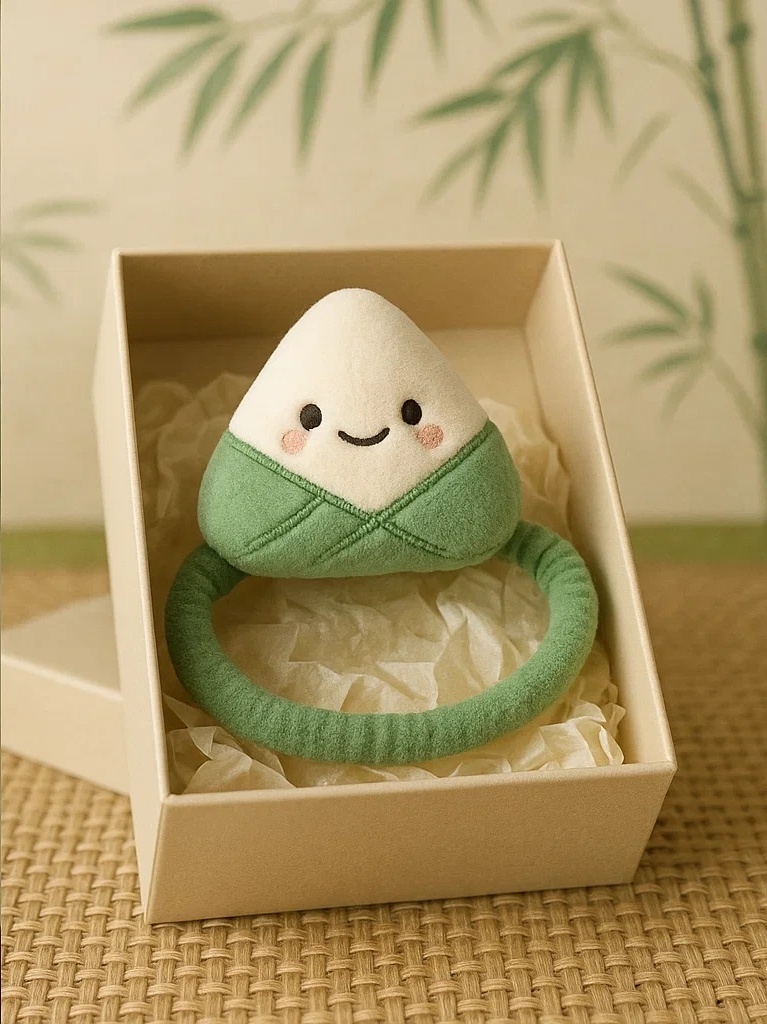 Baby Stirnband im Zongzi-Design – Weiches elastisches Haarband für Feste
